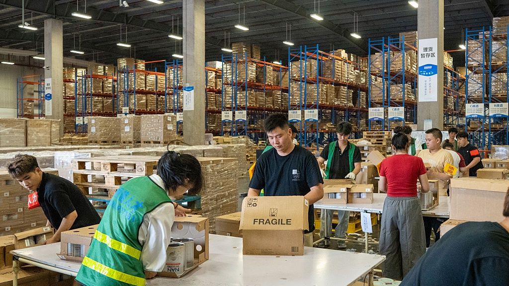 Cross-border E-commerce Enterprise Gears Up For 618 Shopping Festival In Jinhua
JINHUA, CHINA - JUNE 05: Employees of a cross-border e-commerce enterprise sort and package express parcels in preparation for the 618 Shopping Festival on June 5, 2026 in Jinhua, Zhejiang Province of China. (Photo by Yang Meiqing/VCG via Getty Images)
VCG
jinhua, training, 618 shopping festival, china