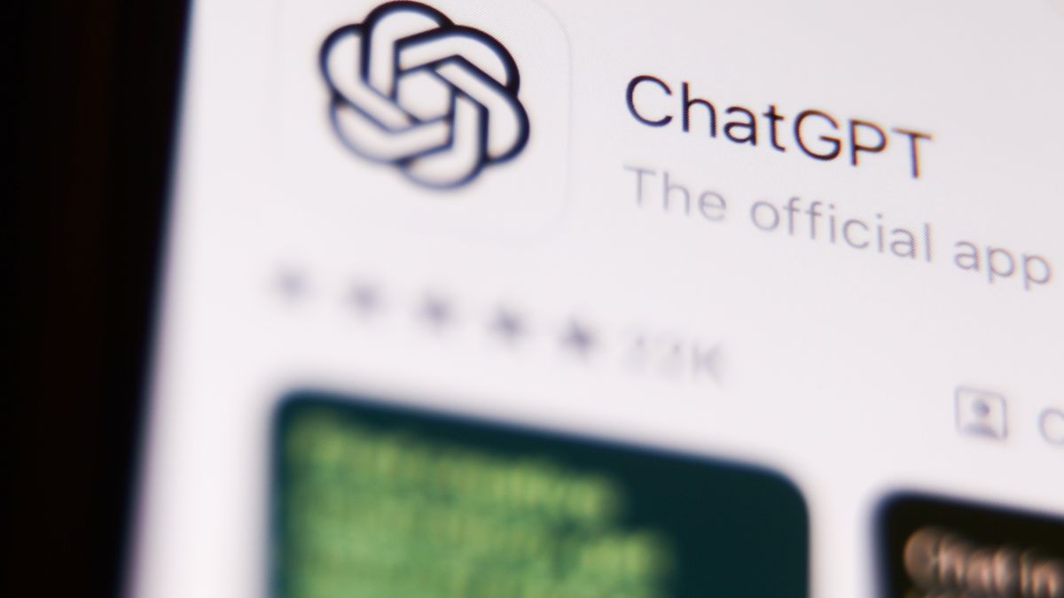 ChatGPT on App Store displayed on a phone screen is seen in this illustration photo taken in Krakow, Poland on April 8, 2024. (Photo by Jakub Porzycki/NurPhoto via Getty Images)