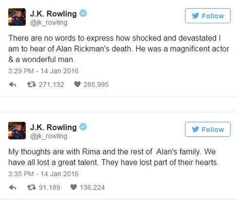 J.K. Rowling o śmierci Alana Rickmana