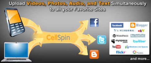 CellSpin - Flickr, YouTube, Facebook, Twitter, Blogger, Picasa.