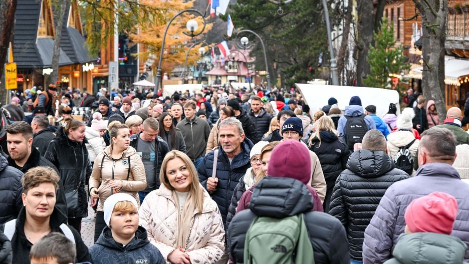 Tłum turystów w Zakopanem