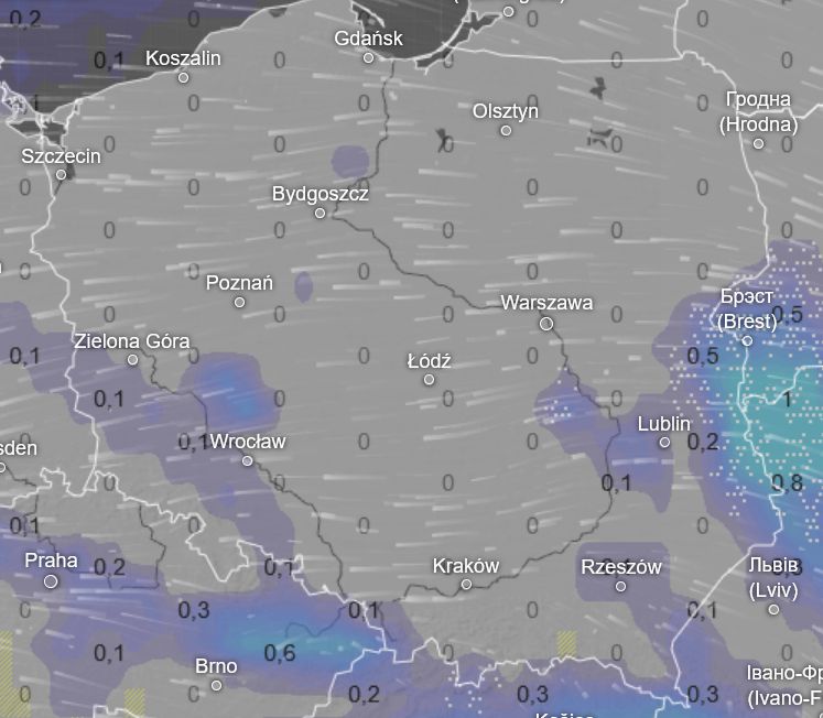 Opady śniegu 14 listopada