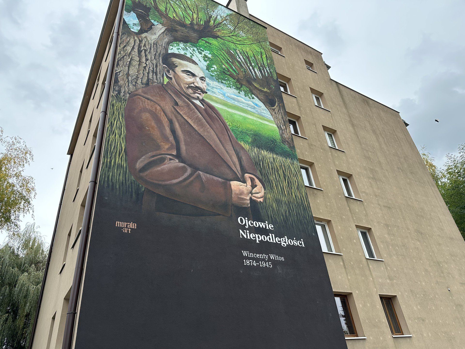 Mural z wizerunkiem Wincentego Witosa w Bochni