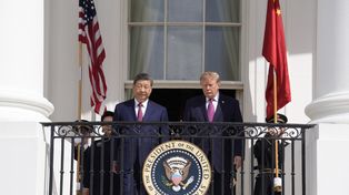Trump powitał Xi Jinpinga w Białym Domu, Doszło do małego incydentu