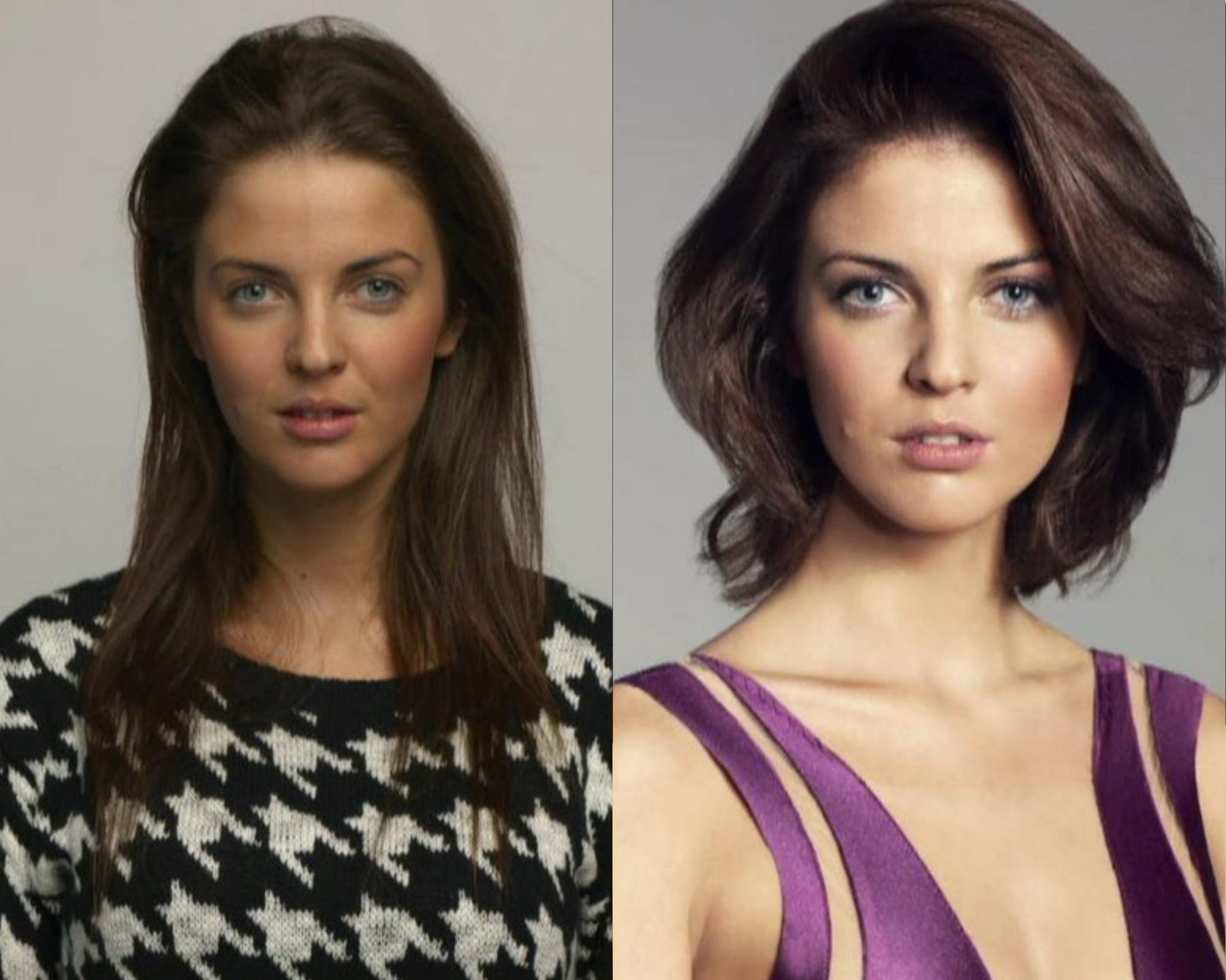 Justyna Pawlicka przed i po metamorfozie w Top Model