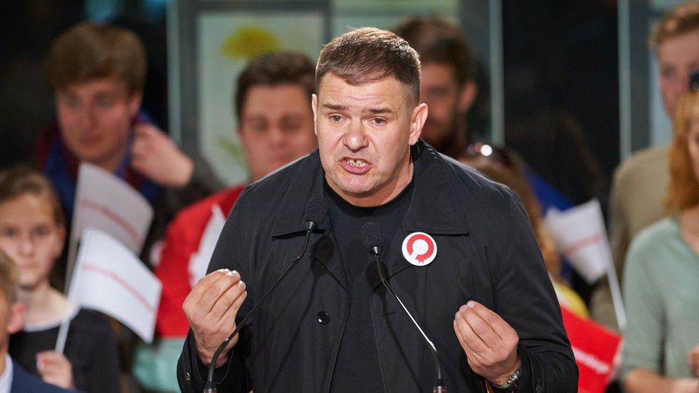 Tomasz Karolak na wiecu wyborczym 14 maja</br>