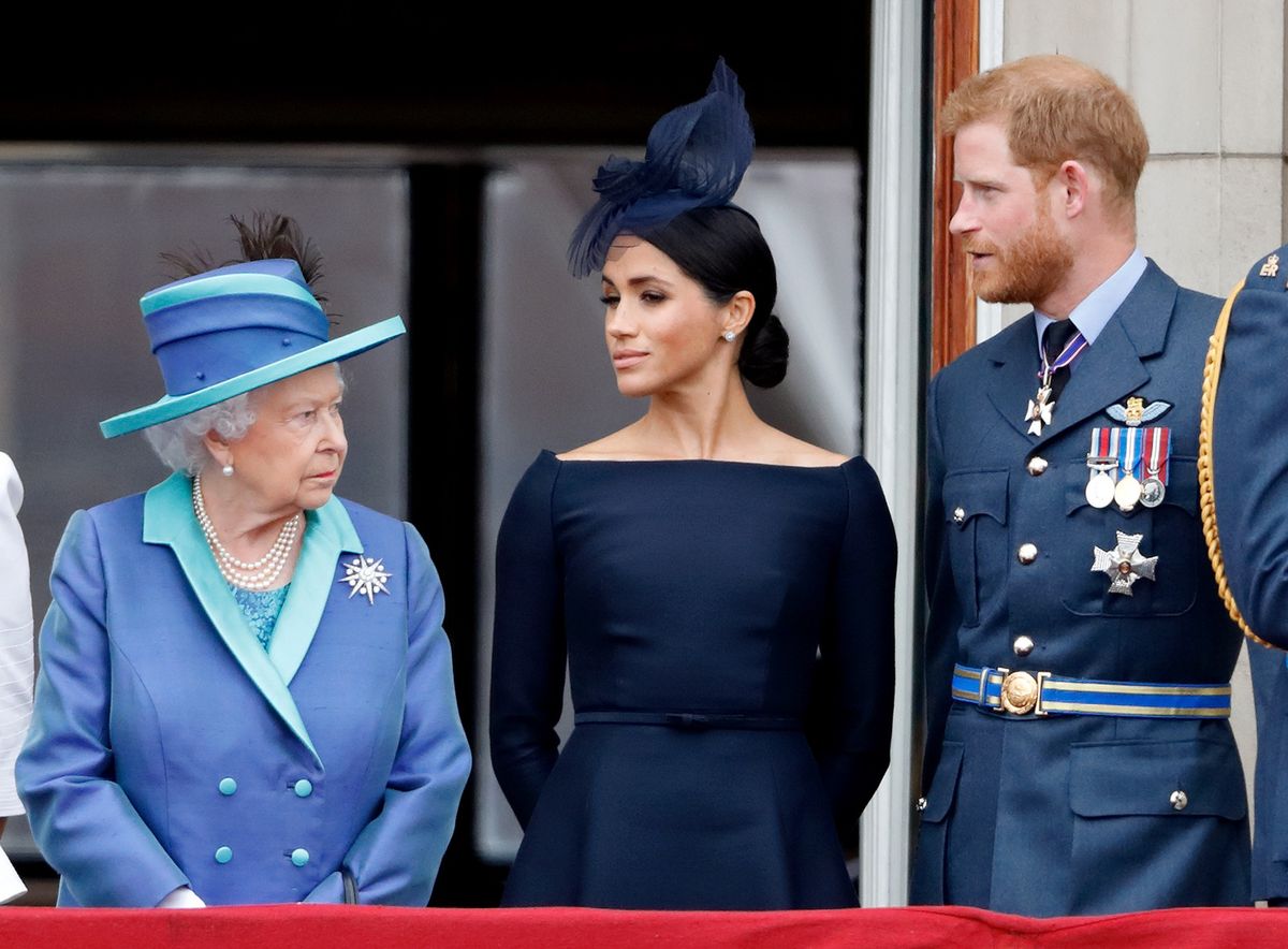 Królowa Elżbieta, Meghan Markle i książę Harry