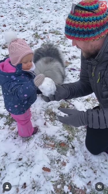Antek Królikowski z Izą i córką Jadzią