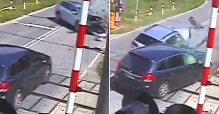 Koszmarny wypadek na przejeździe. Wszystko nagrała kamera