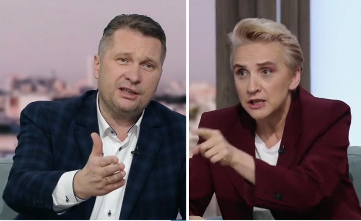 Przemysław Czarnek i Joanna Scheuring-Wielgus starli się na antenie Polsat News