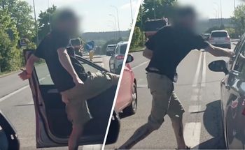 Skandaliczny atak kierowcy. Są ujęcia z kamery