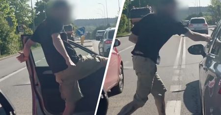 Skandaliczny atak kierowcy. Są ujęcia z kamery