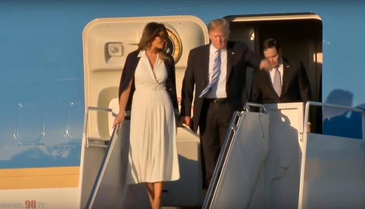 Donald Trump i Melania Trump na Florydzie