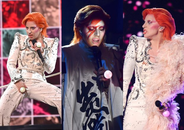 Lady Gaga przebrana za Davida Bowie... (ZDJĘCIA)