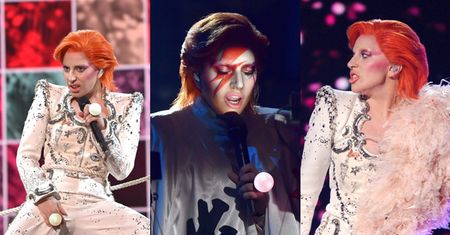 Lady Gaga przebrana za Davida Bowie... (ZDJĘCIA)