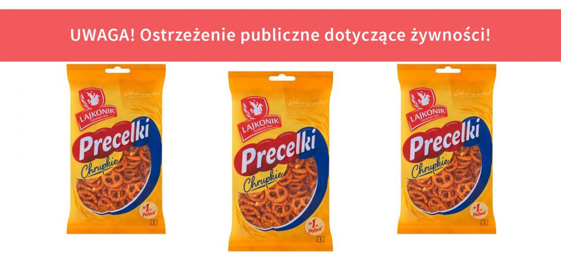 GIS ostrzega przed precelkami. Fragmenty metalu w przekąskach