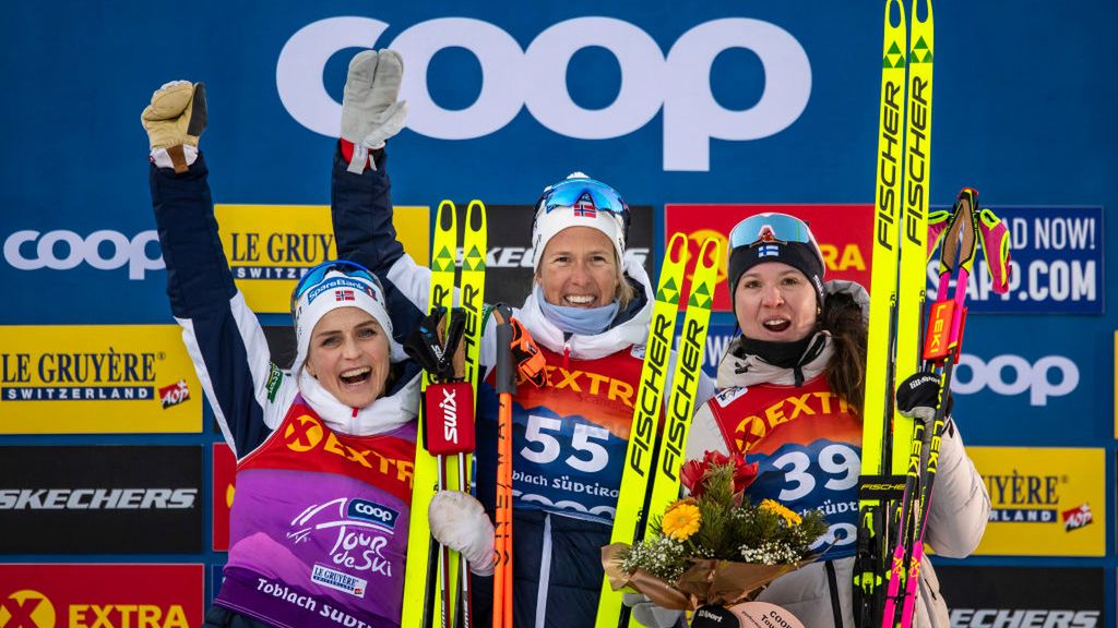 Getty Images / Grega Valancic/VOIGT / Na zdjęciu od lewej: Therese Johaug, Astrid Oeyre Slind, Kerttu Niskanen