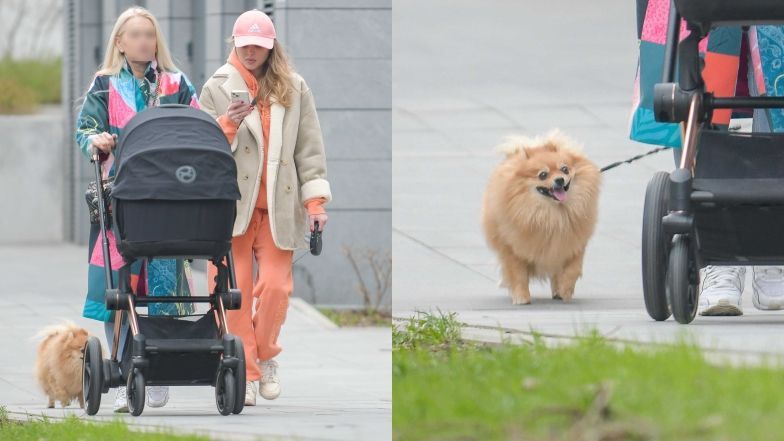 Joanna Opozda z mamą na spacerze