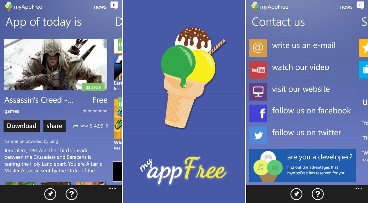 myAppFree — codzienne darmowa aplikacja na Windows Phone
