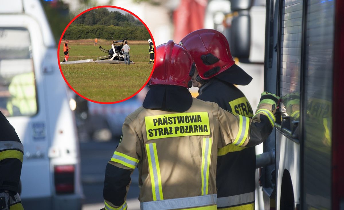 wypadek, wypadek samolotu, aeroklub Wylecieli i od razu spadli. Są ranni na Podkarpaciu