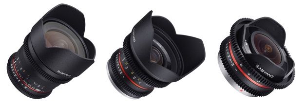 Samyang 10 mm 12 mm 7,5 mm