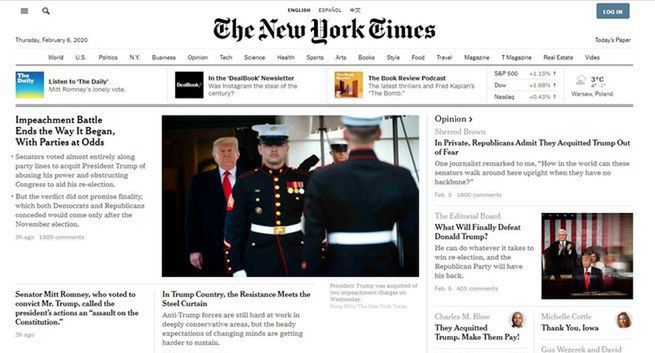 "New York Times" zyskał ponad milion abonentów cyfrowych. Ma już ich 5 mln