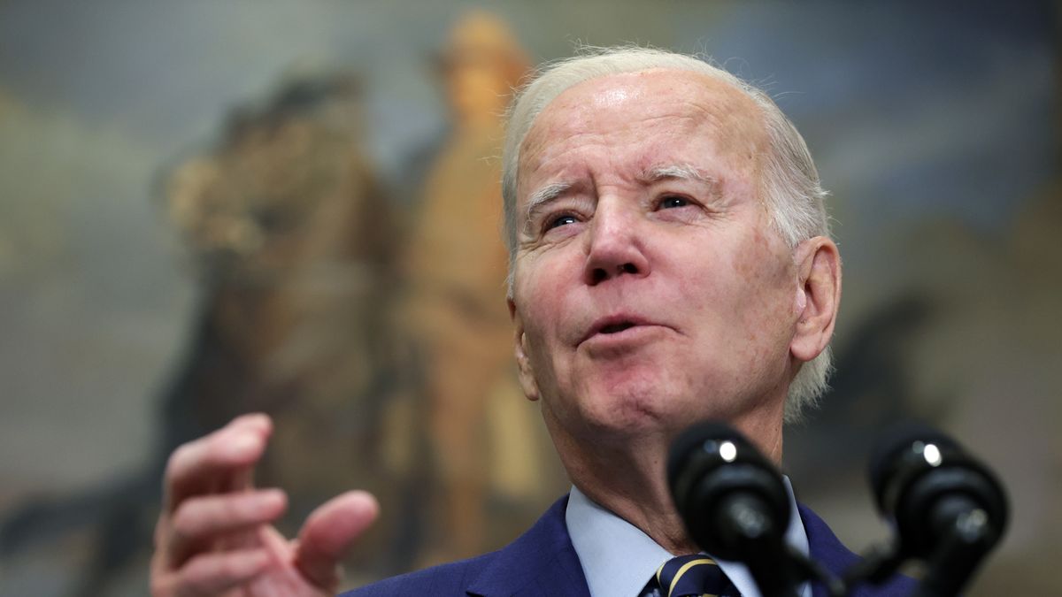 WASHINGTON, DC - MARCH 10:  U.S. President Joe Biden delivers remarks on the February jobs report in the Roosevelt Room at the White House on March 10, 2023 in Washington, DC. According to the Labor Department, U.S. employers added 311,000 jobs in February and the unemployment rate rose to 3.6%, two-tenths higher than in January. (Photo by Alex Wong/Getty Images)