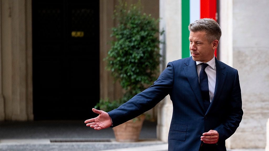Italian Prime Minister Giorgia Meloni Meets Hungarian Prime Minister-Designate Peter Magyar
ROME, ITALY - MAY 7: Hungarian Prime Minister-Designate Peter Magyar arrives to meet with Italian Prime Minister Giorgia Meloni (not in picture) before their meeting at Palazzo Chigi, on May 7, 2026 in Rome, Italy. (Photo by Antonio Masiello/Getty Images)
Antonio Masiello