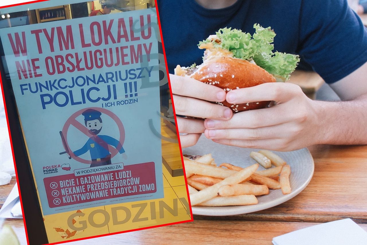 Toruń. "W tym lokalu nie obsługujemy policjantów". Burza po plakacie na drzwiach restauracji