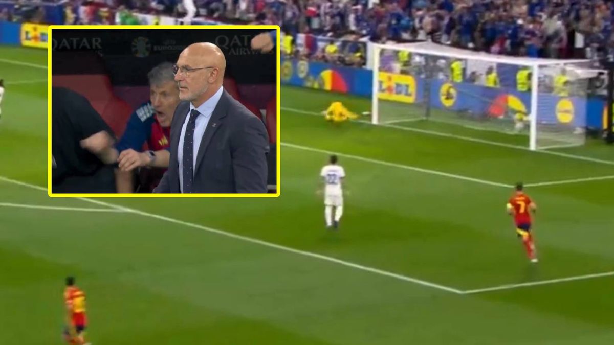 TVP Sport / reakcja Jose Luis De La Fuente / gol Lamine Yamala