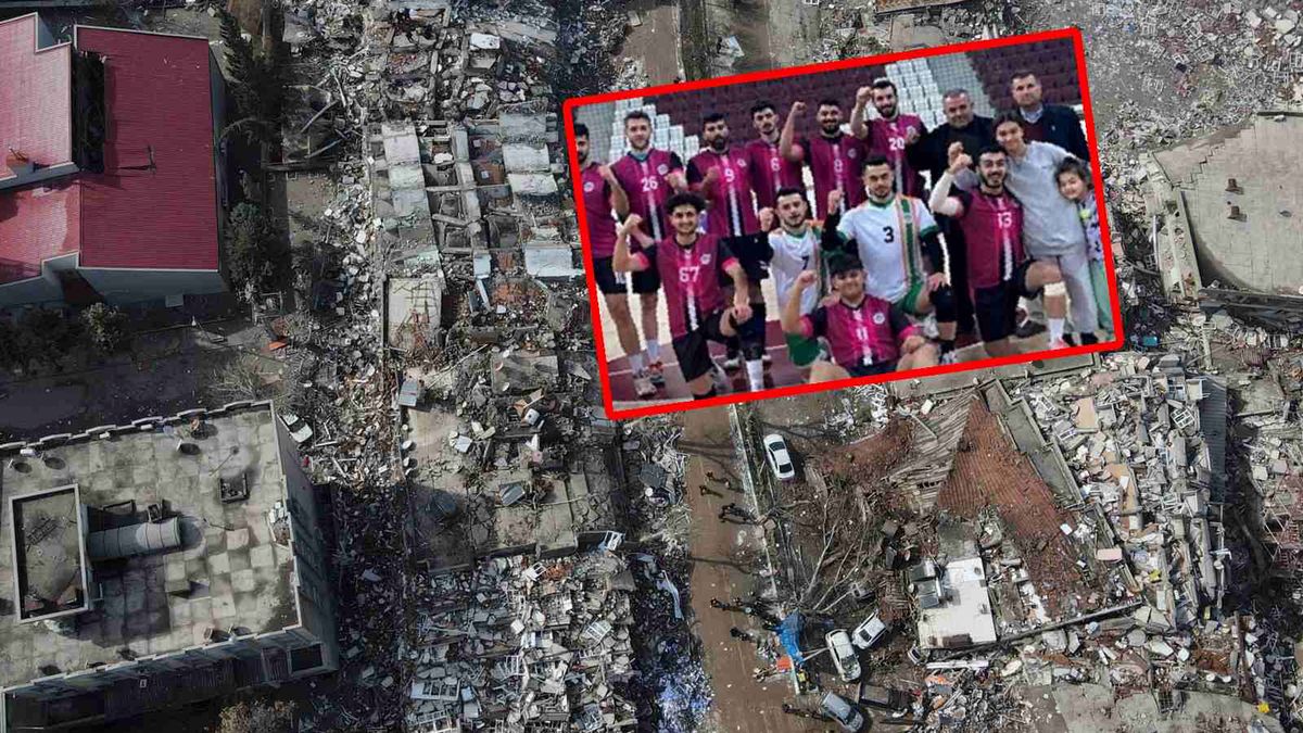 Zdjęcie okładkowe artykułu: PAP/EPA / NECATI SAVAS oraz Facebook / Na zdjęciu: Ruiny po trzęsieniu ziemi w mieście Kahramanmaras oraz drużyna Malatya Büyükşehir Belediyespor