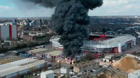 Potężny pożar obok stadionu. Mecz przełożony