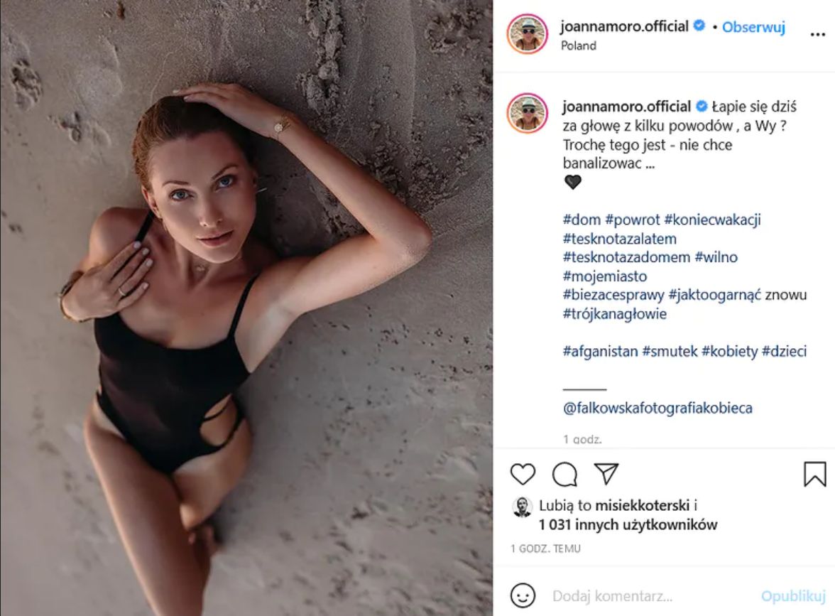 Joanna Moro skomentowała sytuację w Afganistanie 