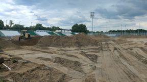 Plac budowy na stadionie Warty Poznań (foto)