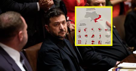 Wymowna grafika. Pokazuje skalę zajętych terenów w Ukrainie