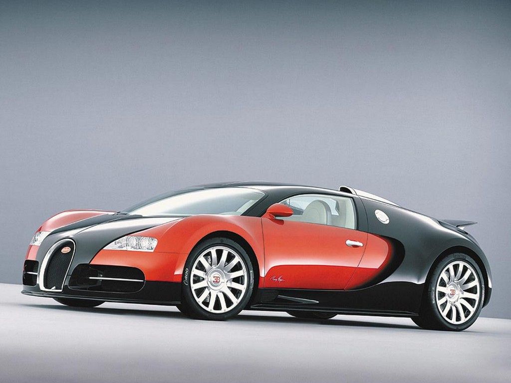 Bugatti Veyron z rozłożonym tylnym spojlerem