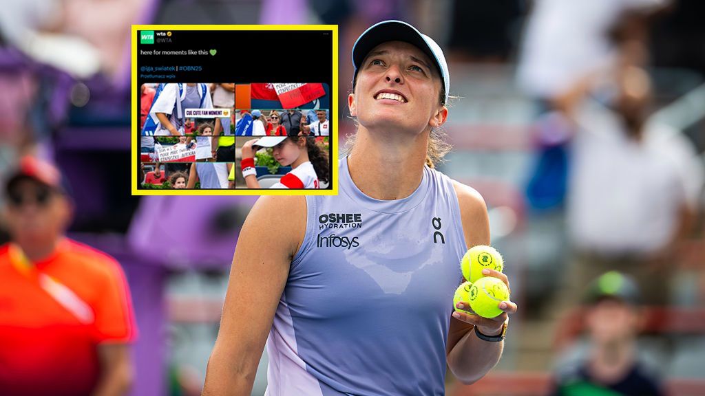 Getty Images / Robert Prange / Na zdjęciu: Iga Świątek, w ramce wpis od WTA