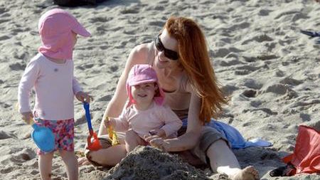 Marcia Cross z rodziną