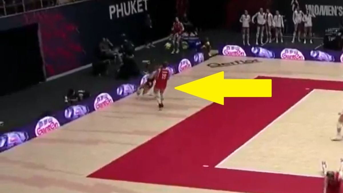 Twitter / Polsat Sport / Aleksandra Szczygłowska broni w meczu Polska - Niemcy