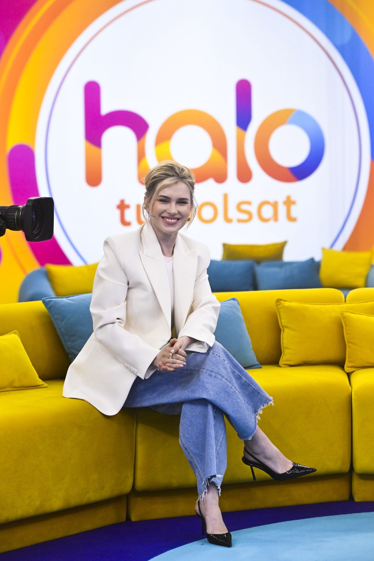 Anna Maria Sieklucka w "halo tu Polsat"