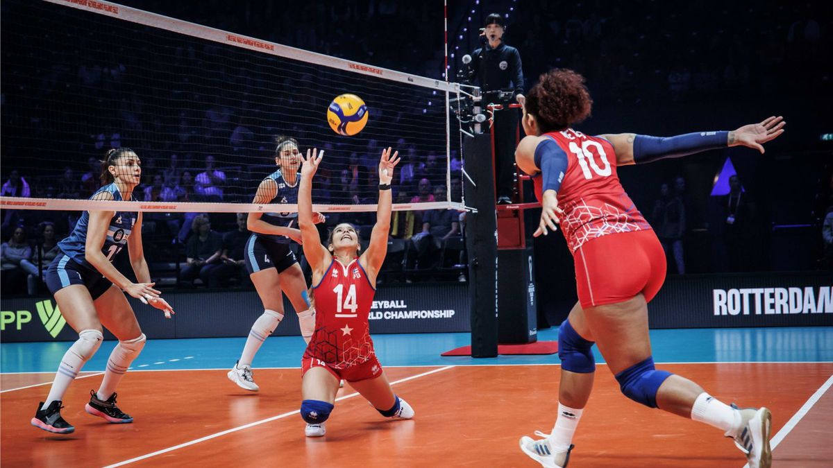Materiały prasowe / FIVB/volleyballworld.com / Na zdjęciu: mecz Portoryko - Argentyna