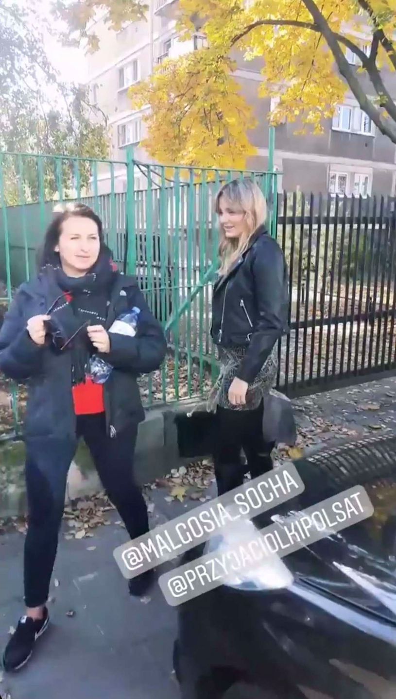 Małgorzata Socha po porodzie na planie Przyjaciółek
