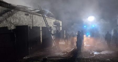 Pożar budynku gospodarczego w Sarniej Zwoli