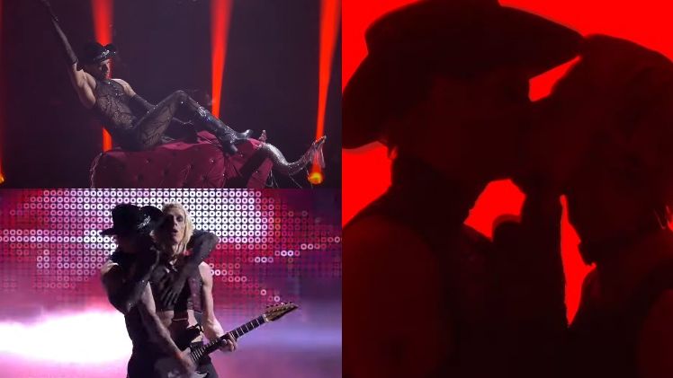 Achille Lauro z San Marino pocałował kolegę na scenie