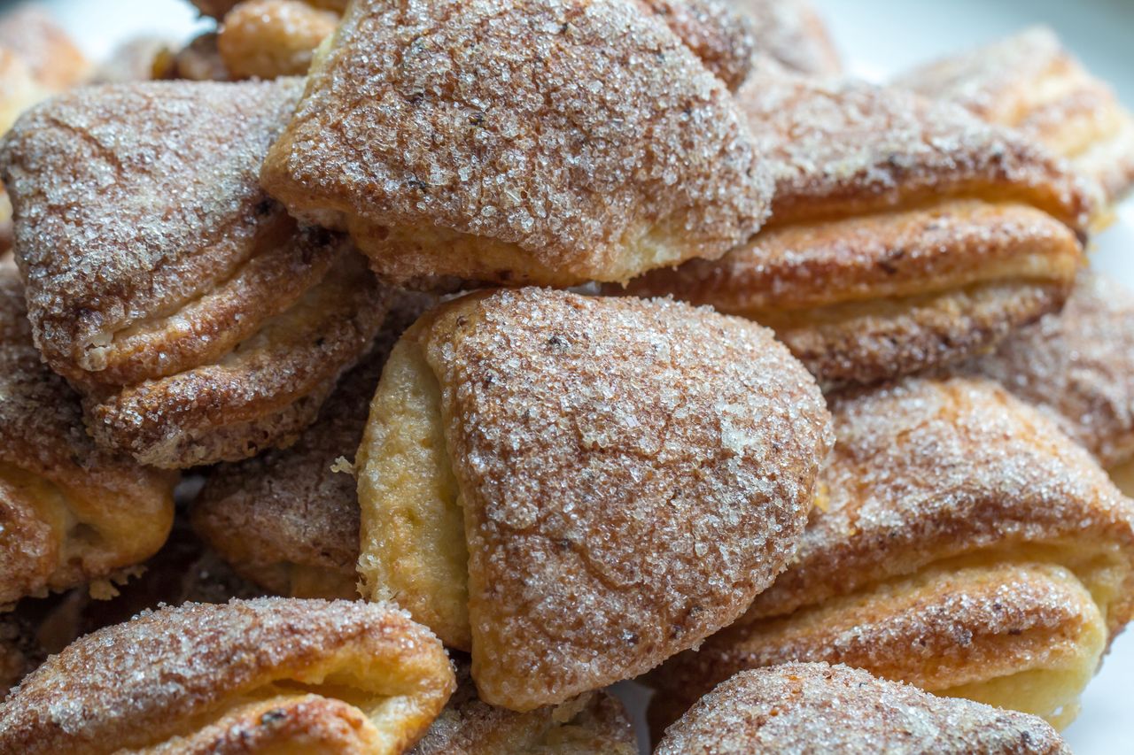 Cookies with cheese and sugar