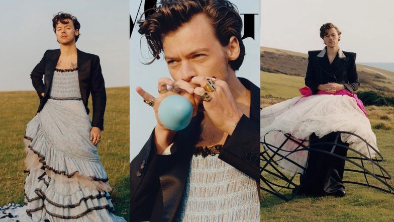 Harry Styles pierwszym mężczyzną W HISTORII z własną okładką amerykańskiego "Vogue'a"! (ZDJĘCIA)