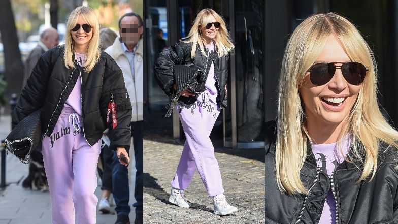 Agnieszka Woźniak-Starak przed studiem "Dzień Dobry TVN"