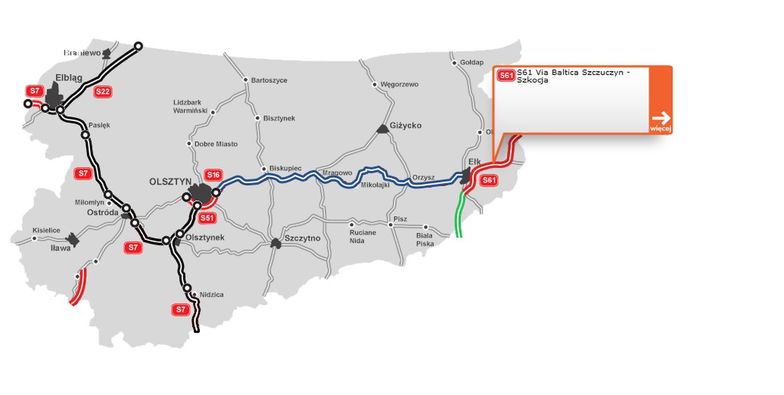 Przetarg na odcinek Ełk Południe &#8211; Wysokie został ogłoszony w kwietniu 2016 r