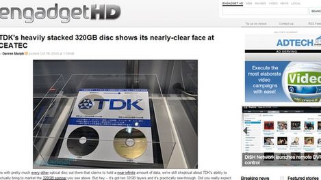 TDK 320 GB na CEATEC 1