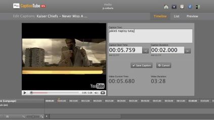 CaptionTube doda napisy do YouTube'a 1